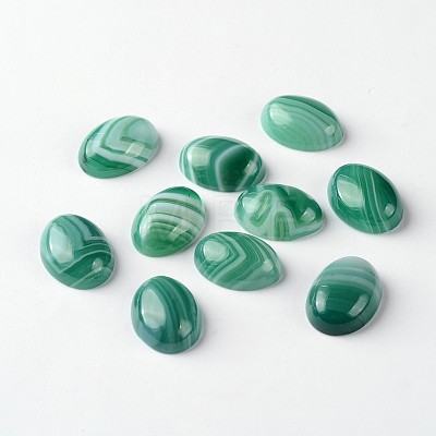 Natural Agate Oval Cabochons G-L347-01A-1