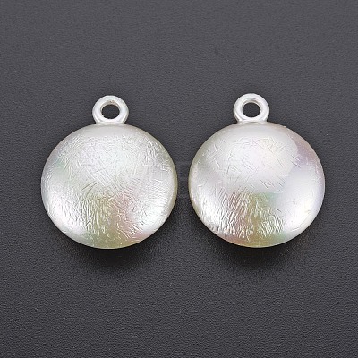 Electroplated ABS Plastic Imitation Pearl Pendants KY-T023-005-1