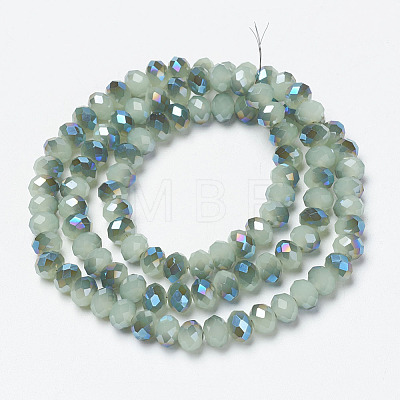 Electroplate Glass Beads Strands EGLA-A034-J4mm-I03-1