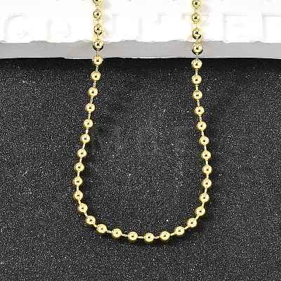 Brass Ball Chain Necklaces NJEW-M108-13G-1