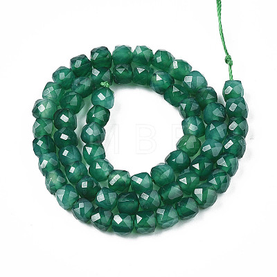 Natural Green Onyx Agate Beads Strands X-G-S359-375B-1