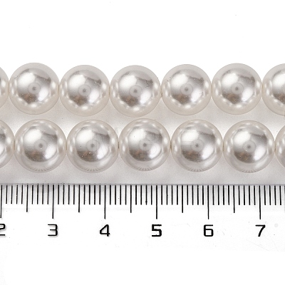 Baking Painted Pearlized Glass Pearl Round Bead Strands PEAR-H019-02D-04-1