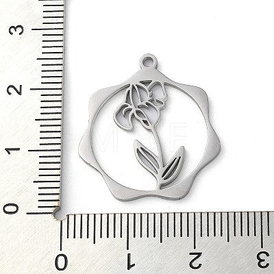 Non-Tarnish 304 Stainless Steel Pendants STAS-P338-01D-P-1