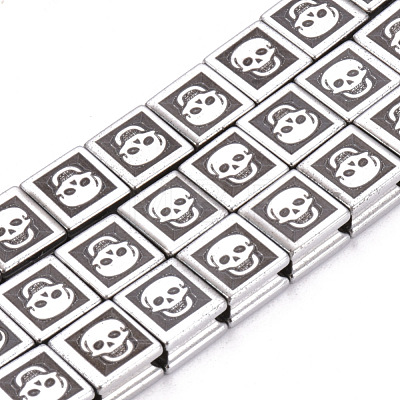 Electroplate Non-magnetic Synthetic Hematite Beads Strands G-Q986-010C-1