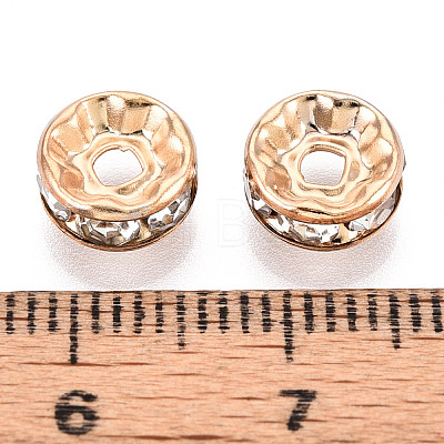 Brass Rhinestone Spacer Beads KK-N273-01B-G-1