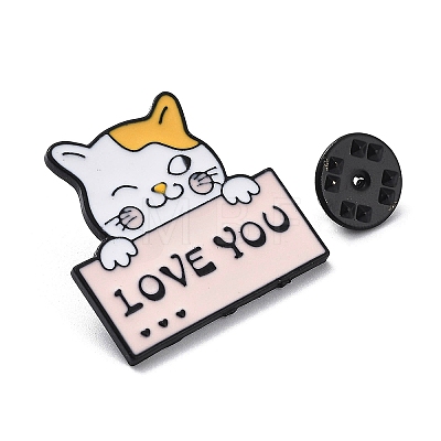 Cute Cat Enamel Pins JEWB-P022-A02-1