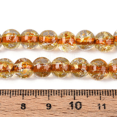 Crackle Transparent Glass Beads Strands X1-GLAA-N030-8mm-01G-1