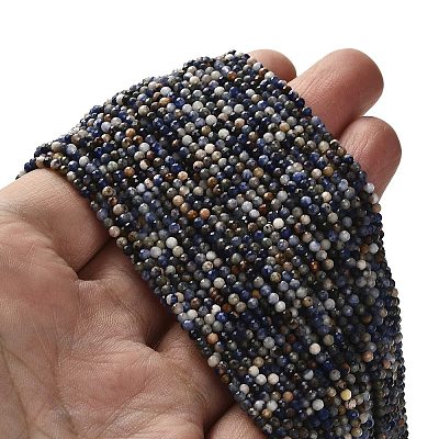 Natural Sodalite Beads Strands LS-G-RM2025-A19-2mm-A-1