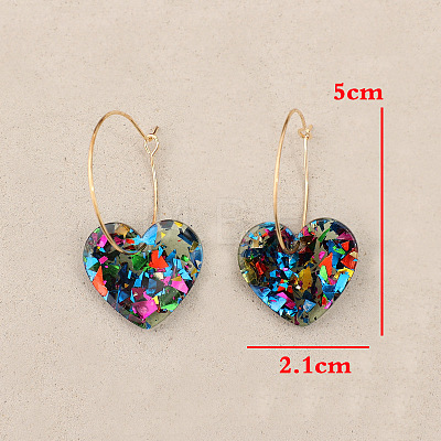 Resin Hoop Earrings FS-WG60B6C-02-1