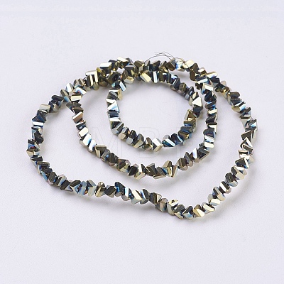 Electroplate Glass Beads Strands EGLA-J145-6mm-FP03-1