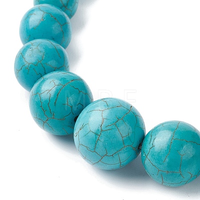 Dyed Synthetic Turquoise Graduated Beaded Necklaces NJEW-P279-03-1