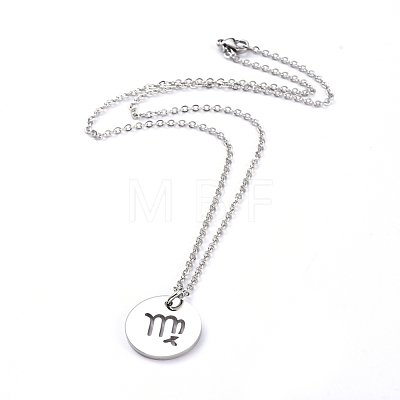 304 Stainless Steel Pendant Necklaces NJEW-E147-12P-1