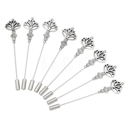 8Pcs Brass & Alloy Beads Brooches JEWB-GO00003-1