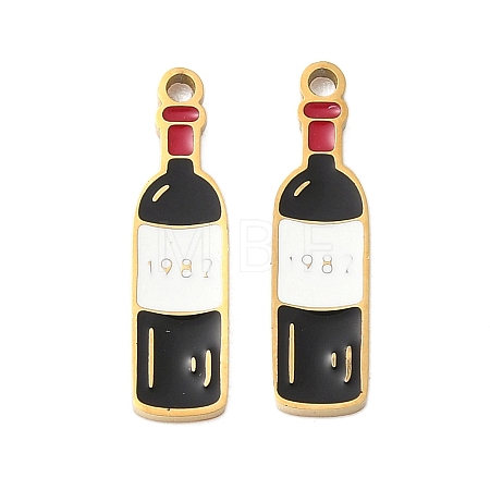 304 Stainless Steel Enamel Pendants STAS-G360-04G-04-1