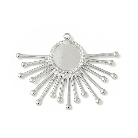 304 Stainless Steel Pendant Cabochon Settings STAS-L293-04P-1
