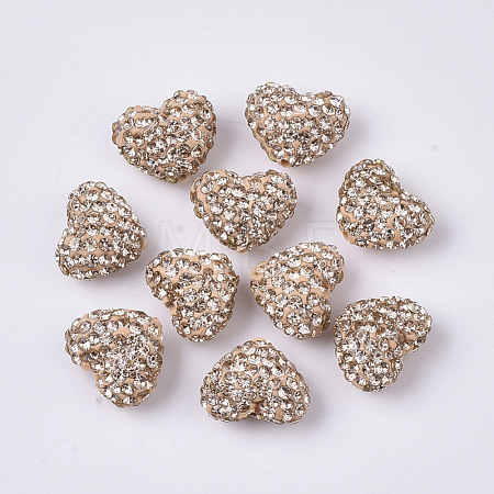 Polymer Clay Rhinestone Beads X-RB-S055-26A-01-1