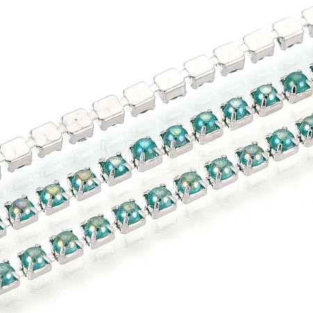 Iron & ABS Imitation Pearl Cup Chains CH-T007-01A-04-1