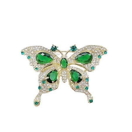 Alloy Rhinestone Butterfly Brooch PW-WG1B29C-01-1