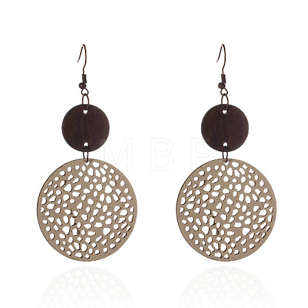Iron Wood Dangle Earrings FS-WG274A8-02-1