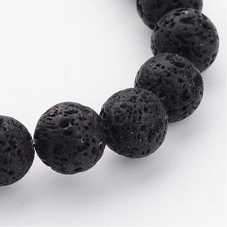 Natural Lava Rock Beads Strands G434-1B-1