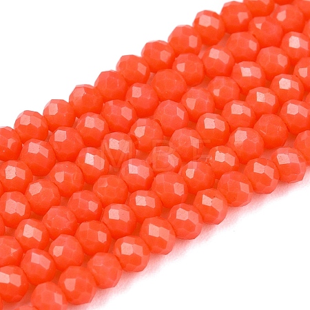Opaque Solid Color Imitation Jade Glass Beads Strands EGLA-A044-P2mm-D21-1