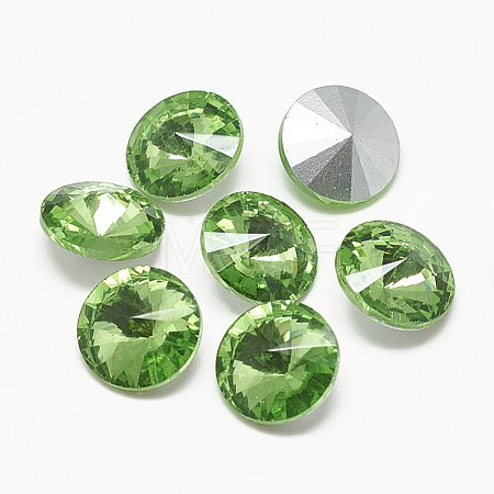 Pointed Back Glass Rhinestone Cabochons RGLA-T086-10mm-19-1
