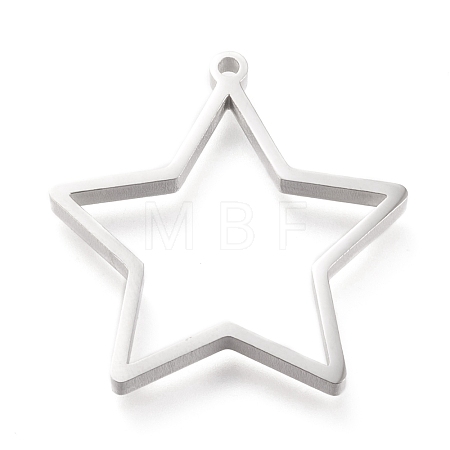 Non-Tarnish 304 Stainless Steel Open Back Bezel Pendants STAS-K208-11P-A-1