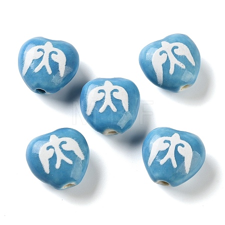 Printed Handmade Porcelain Beads FIND-H023-01D-1