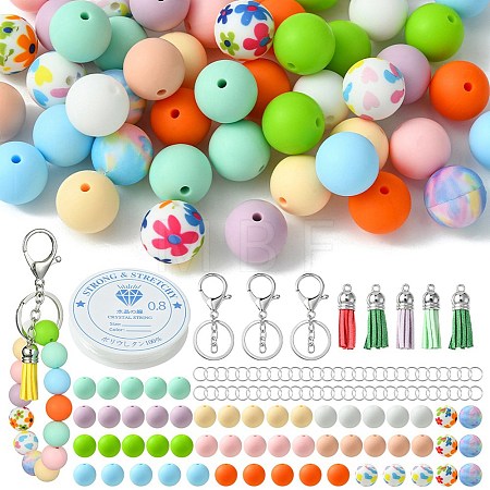 DIY Beaded Phone Charms Straps Keychain Making Kit DIY-FS0005-39C-1