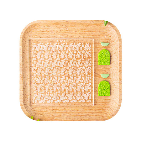 Leaf Texture Acrylic Embossing Folders PW-WG91518-01-1