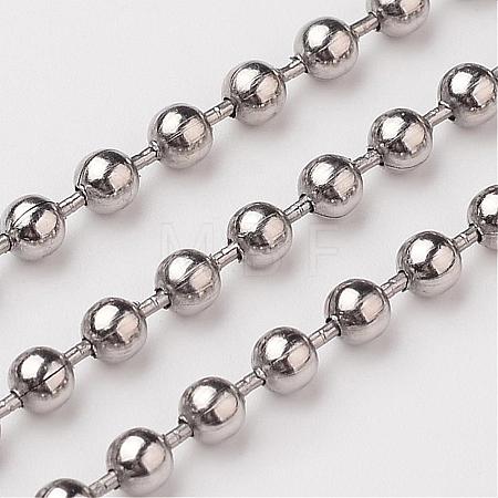 Tarnish Resistant 304 Stainless Steel Ball Chains CHS-O001-A-04-1