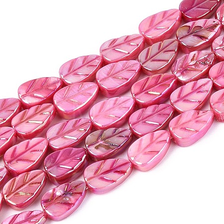 Natural Freshwater Shell Carved Beads Strands SHEL-N038-25E-1
