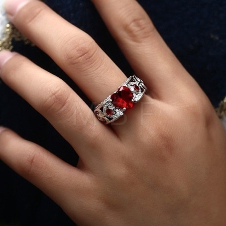 Heart Alloy Finger Rings for Couple FS-WGF8AF7-07-1