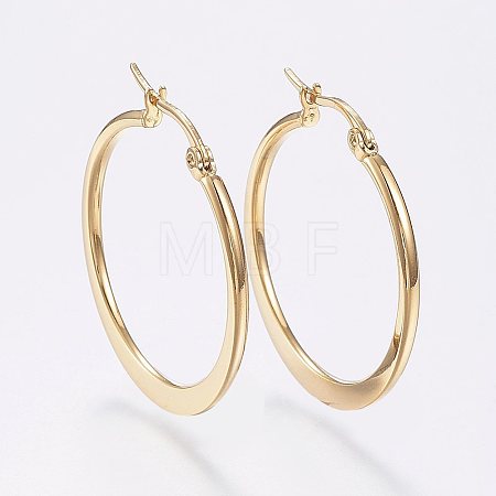 304 Stainless Steel Hoop Earrings X-EJEW-F105-20G-1