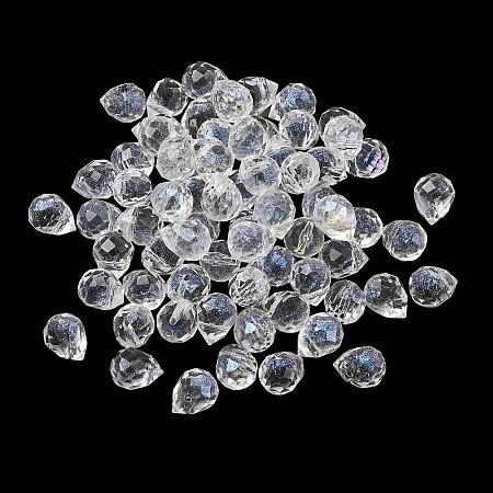 Electroplate Transparent Glass Beads GLAA-A045-05A-1