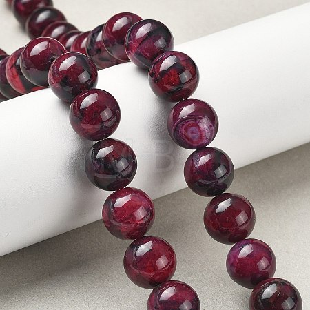 Natural Multi-Color Agate Beads Strands G-A261-B02-14mm-1
