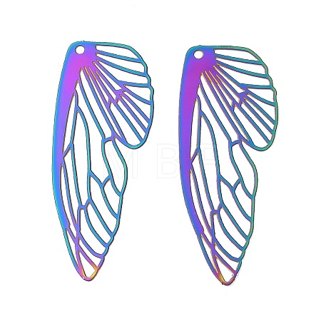 201 Stainless Steel Filigree Big Pendants SA-CBAAE0A-01-1