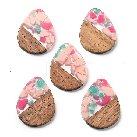 Resin and Walnut Pendants FIND-R051-04G-1