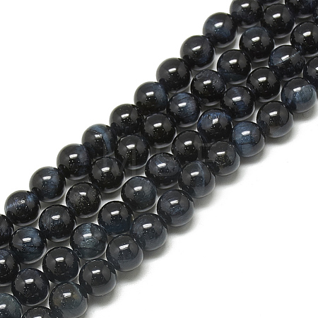 Natural Tiger Eye Beads Strands X-G-S300-8mm-107F-1