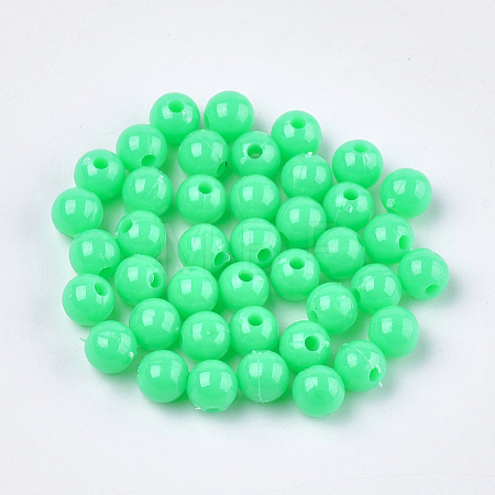 Opaque Plastic Beads KY-T005-6mm-610-1