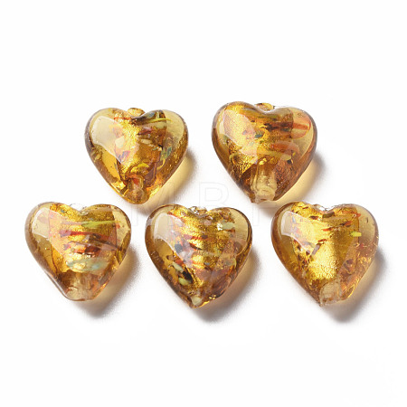 Handmade Lampwork Silver Foil Glass Beads FOIL-T005-01E-1