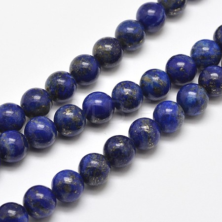 Natural Lapis Lazuli Round Bead Strands X-G-E262-01-12mm-1