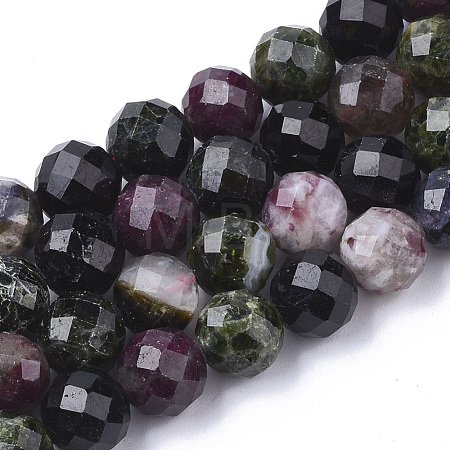 Natural Multicolor Tourmaline Beads Strands G-S345-10mm-001-1