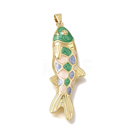 Brass Enamel Pendants KK-CBAEEA8-09C-G-1