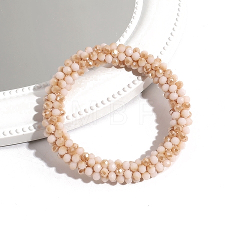 Sparkle Glass Beads Hair Ties PW-WG89862-05-1