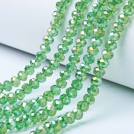 Electroplate Glass Beads Strands EGLA-A034-T1mm-B11-1