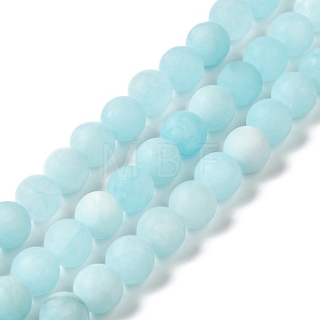 Natural Dyed White Jade Beads Strands G-M402-B01-05-1