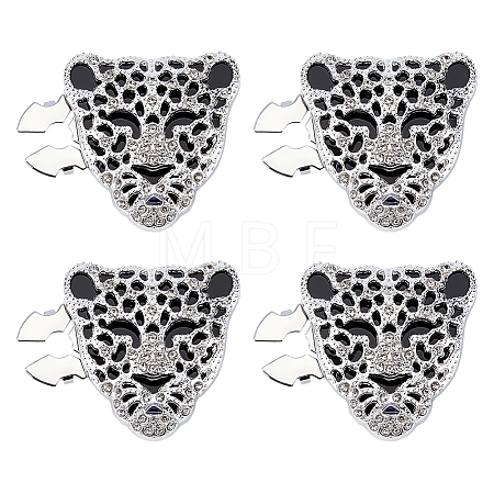 Alloy Rhinestone Cufflinks BUTT-WH0024-076S-1