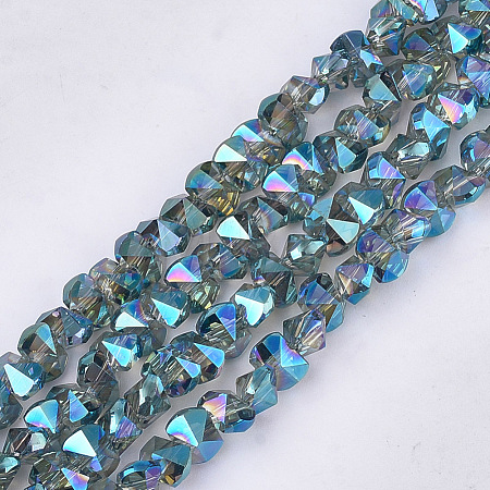Electroplate Glass Beads Strands X-EGLA-S179-02A-C05-1