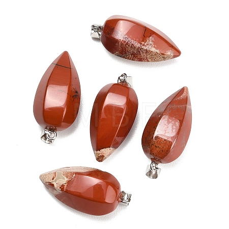 Natural Red Jasper Pendants GG-K002-16R-1